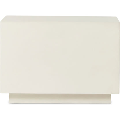 Parish Concrete Cube by Four Hands in white concrete. Made from concrete in a modern style.