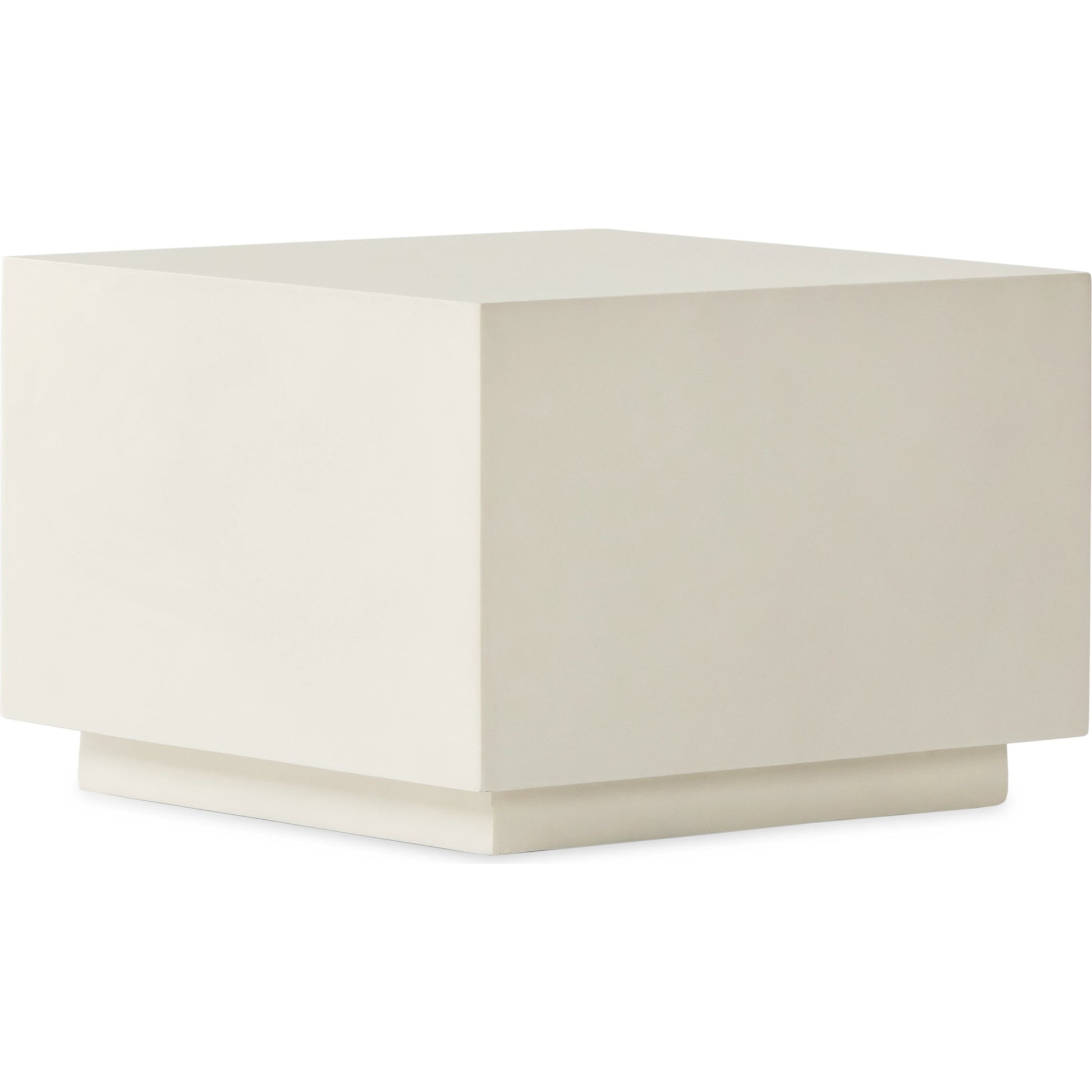 Parish Concrete Cube by Four Hands in white concrete. Made from concrete in a modern style.