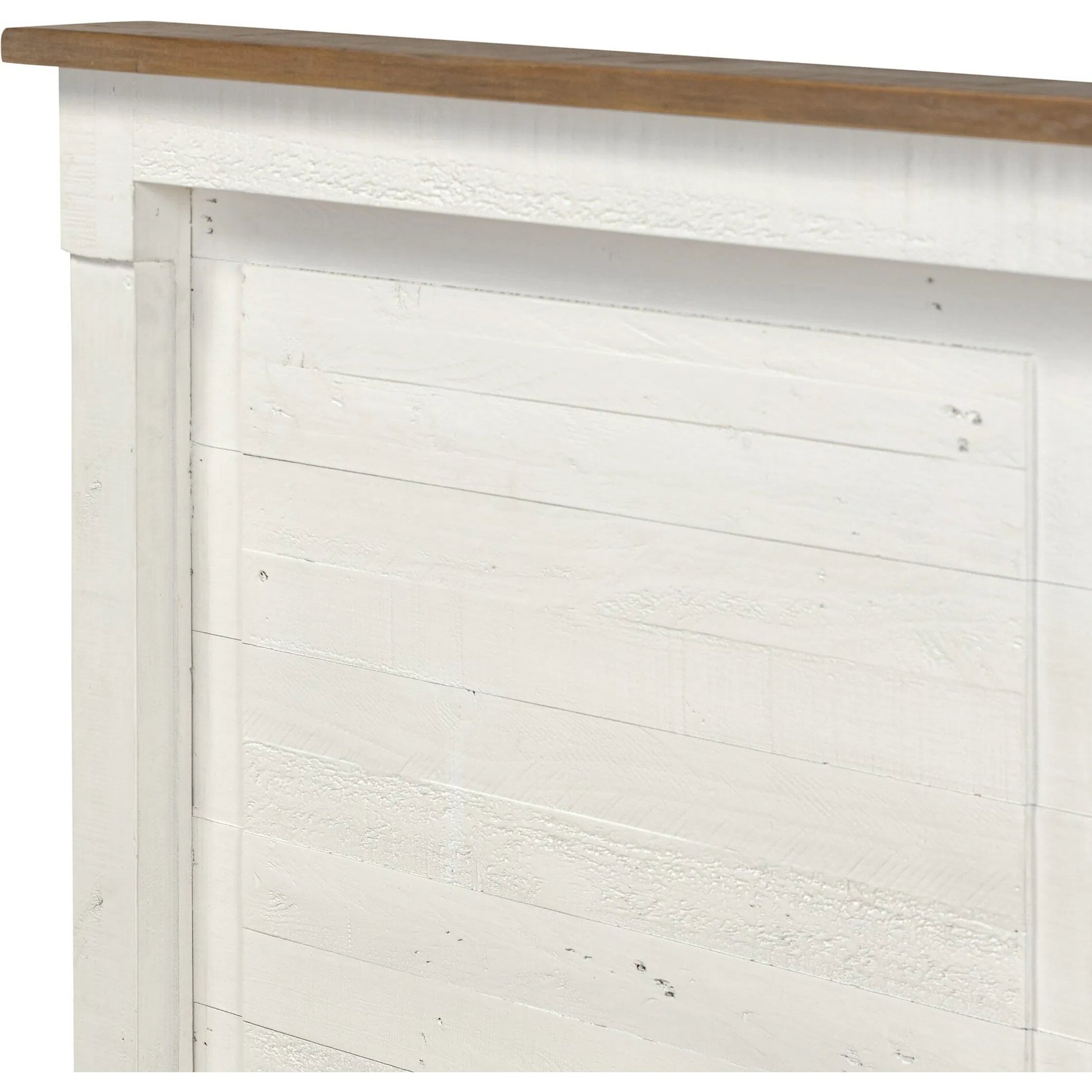 Cintra Bed by Four Hands in limestone white. Made from solid mixed reclaimed wood in a unique style.