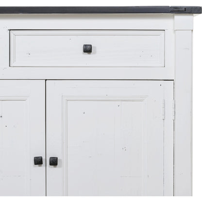Cintra Sideboard by Four Hands in limestone white, driftwood natural. Made from solid mixed reclaimed wood in a cottage & farmhouse style.