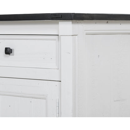 Cintra Sideboard by Four Hands in limestone white, driftwood natural. Made from solid mixed reclaimed wood in a cottage & farmhouse style.