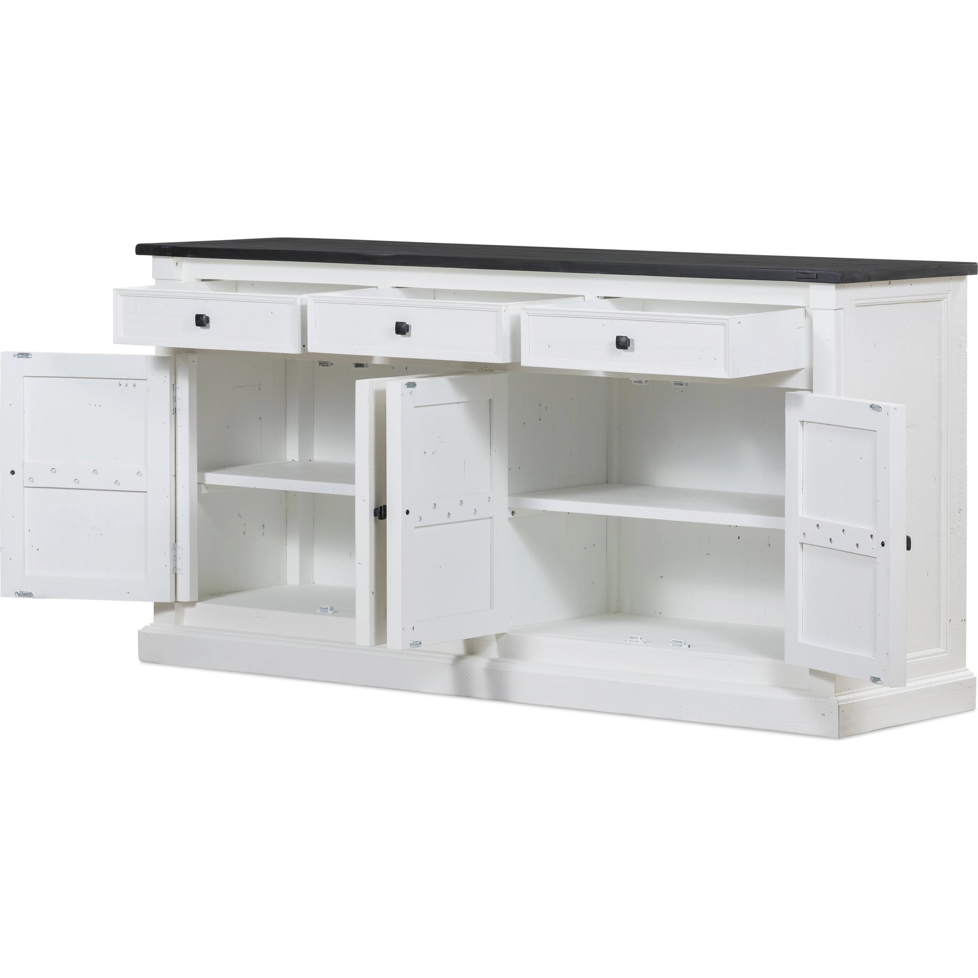 Cintra Sideboard by Four Hands in limestone white, driftwood natural. Made from solid mixed reclaimed wood in a cottage & farmhouse style.