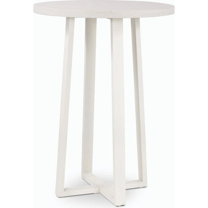 Cyrus Outdoor Bar Table by Four Hands in black and grey. Made from lavastone composite, iron in a modern style.