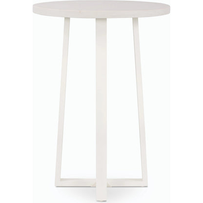 Cyrus Outdoor Bar Table by Four Hands in black and grey. Made from lavastone composite, iron in a modern style.