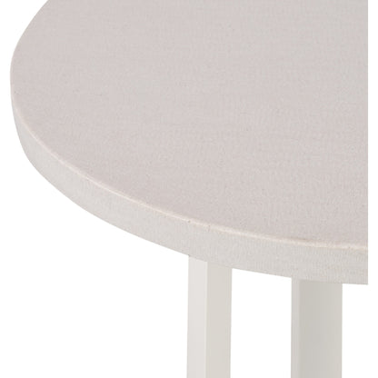 Cyrus Outdoor Bar Table by Four Hands in black and grey. Made from lavastone composite, iron in a modern style.