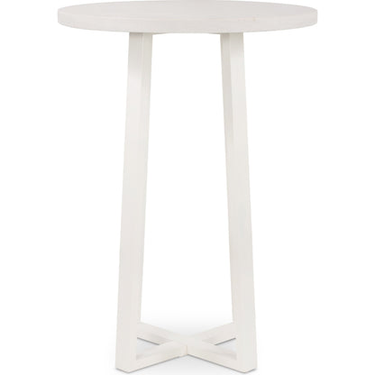 Cyrus Outdoor Bar Table by Four Hands in black and grey. Made from lavastone composite, iron in a modern style.