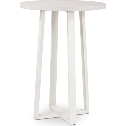 Cyrus Outdoor Bar Table by Four Hands in black and grey. Made from lavastone composite, iron in a modern style.