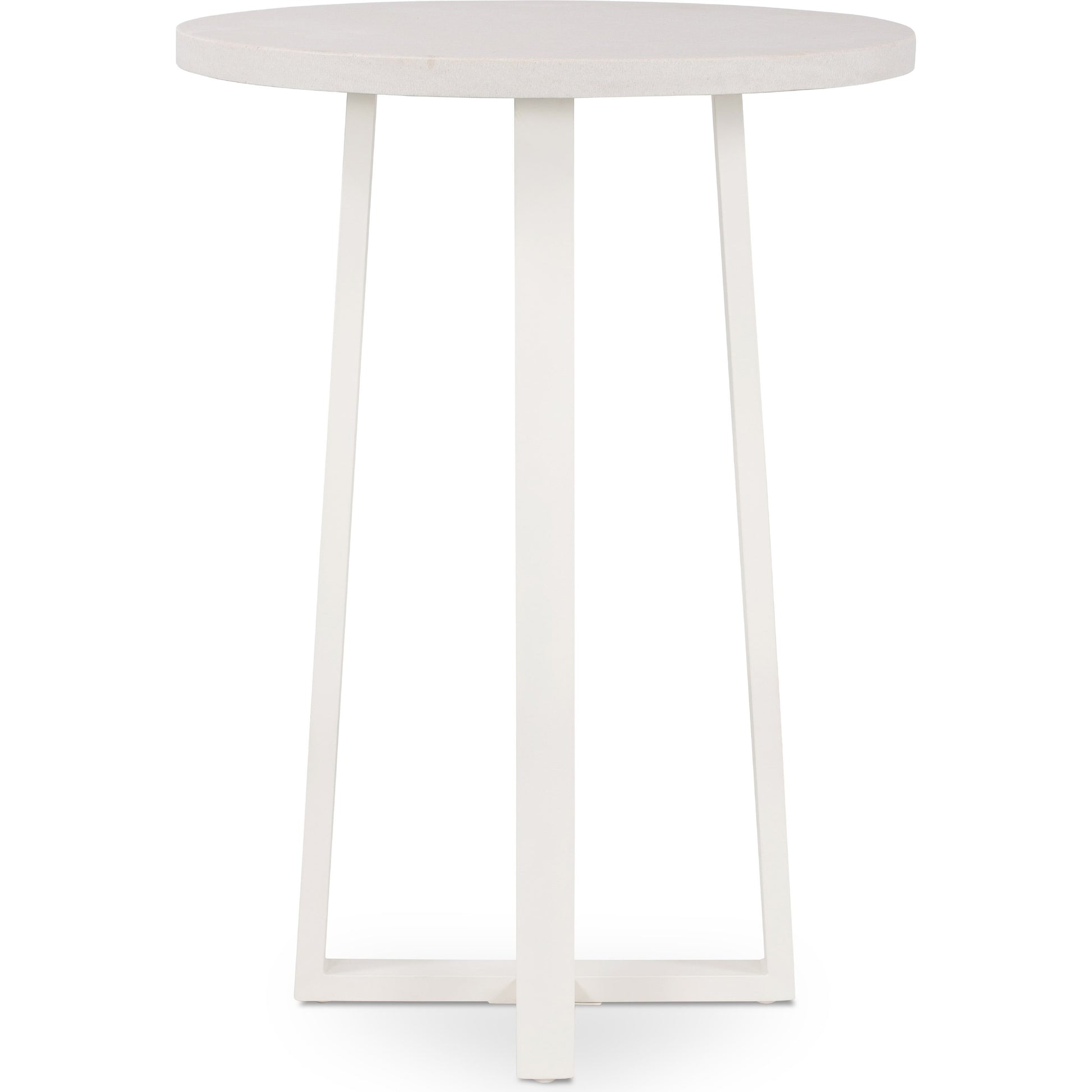 Cyrus Outdoor Bar Table by Four Hands in black and grey. Made from lavastone composite, iron in a modern style.