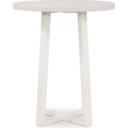 Cyrus Outdoor Counter Table by Four Hands in black, light grey and black, light gray. Made from lavastone composite, iron in a modern style.