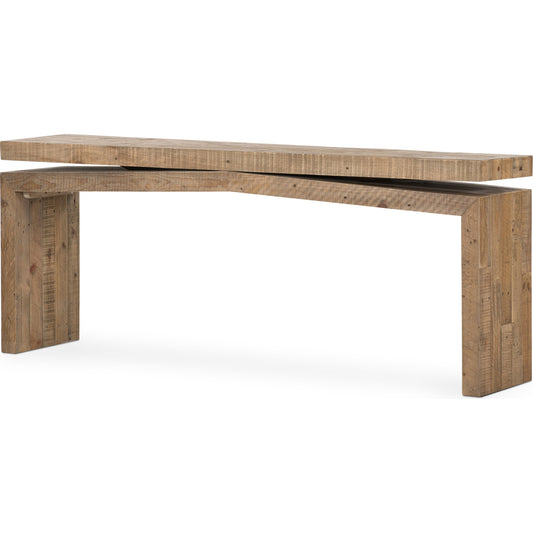 Matthes Reclaimed Pine Console Table by Four Hands. Made from solid reclaimed pine in a rustic style.
