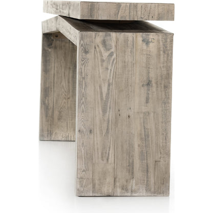 Matthes Reclaimed Pine Console Table by Four Hands. Made from solid reclaimed pine in a rustic style.
