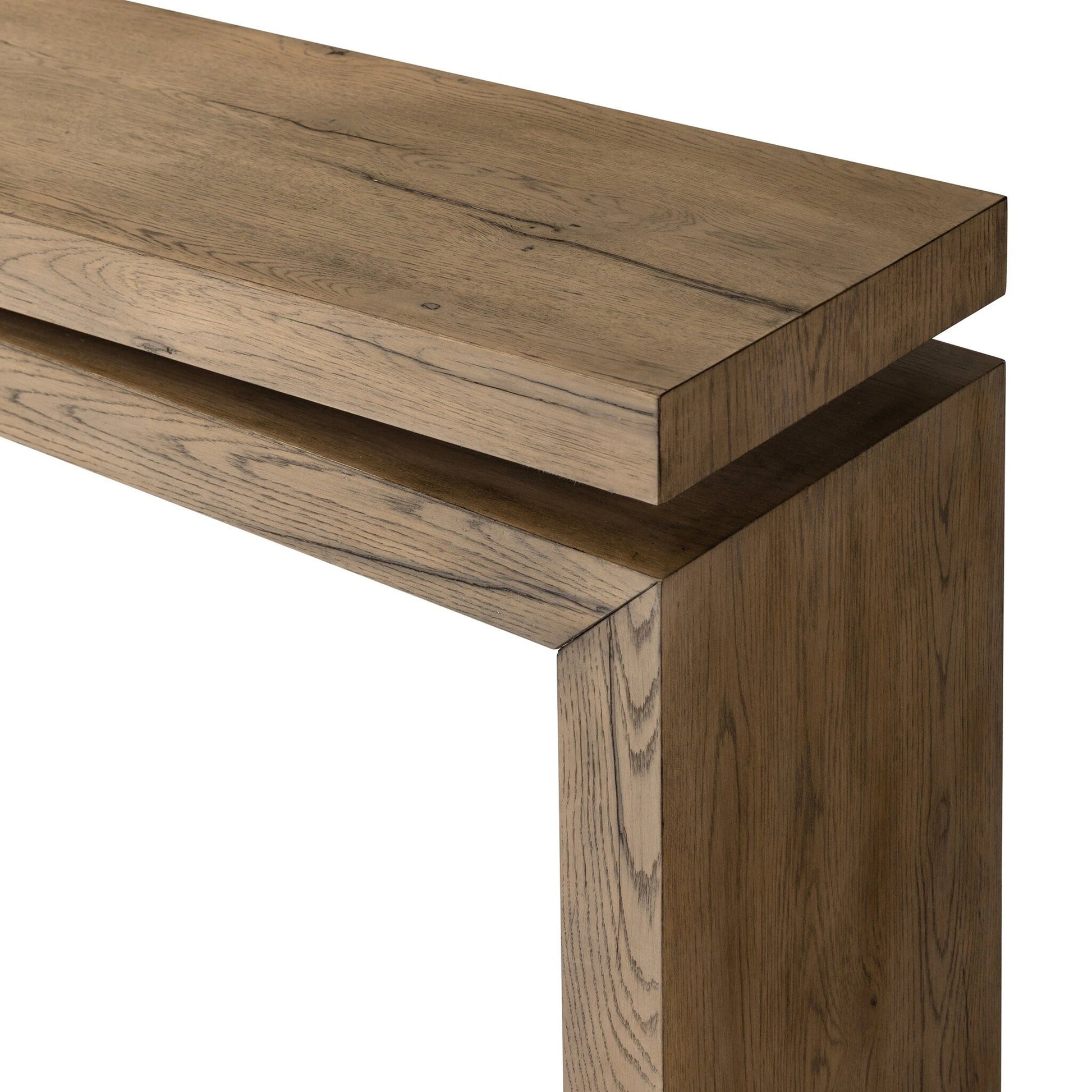Matthes Oak Console Table by Four Hands. Made from thick oak veneer, oak plywood in a modern style.