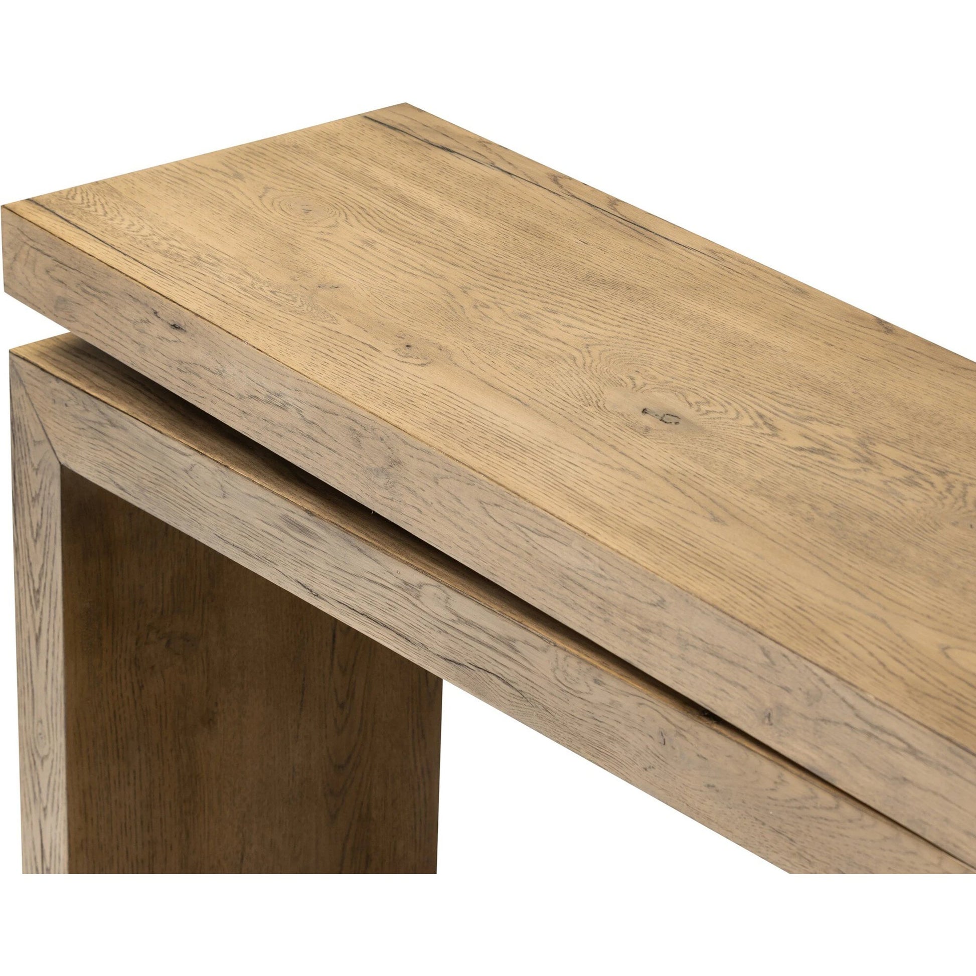 Matthes Oak Console Table by Four Hands. Made from thick oak veneer, oak plywood in a modern style.