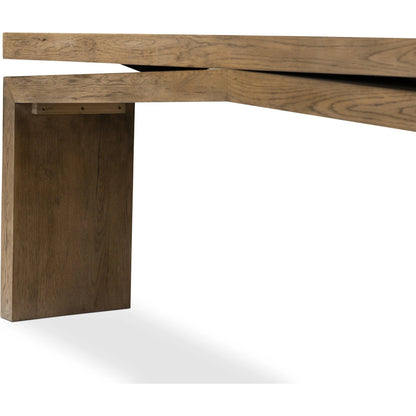 Matthes Oak Console Table by Four Hands. Made from thick oak veneer, oak plywood in a modern style.
