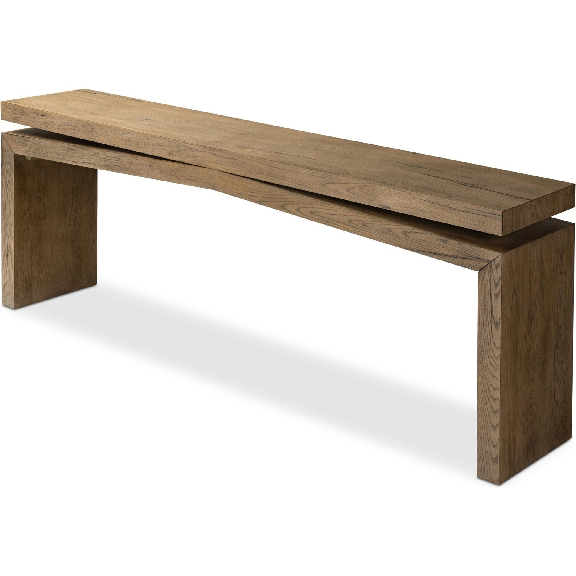 Matthes Oak Console Table by Four Hands. Made from thick oak veneer, oak plywood in a modern style.