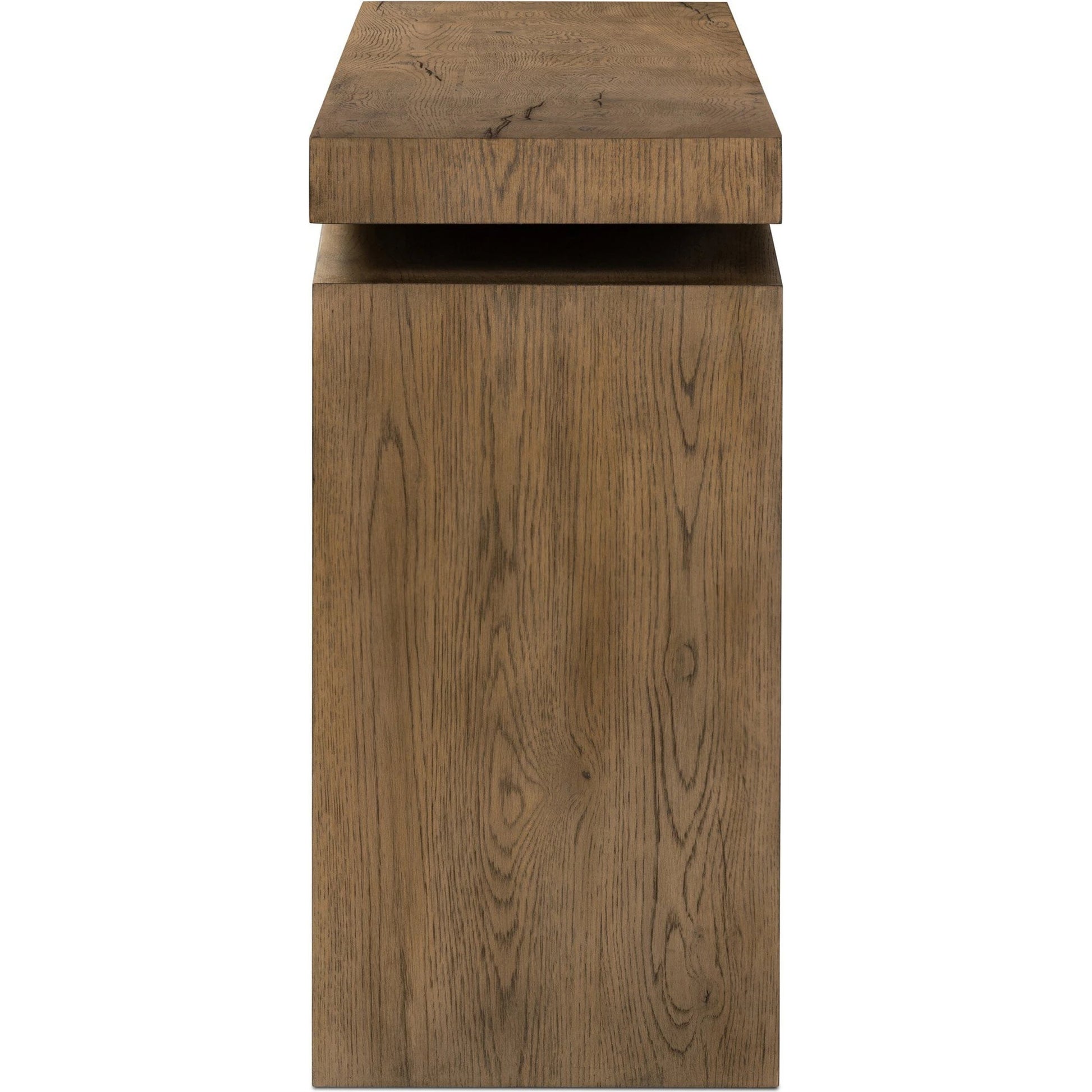 Matthes Oak Console Table by Four Hands. Made from thick oak veneer, oak plywood in a modern style.