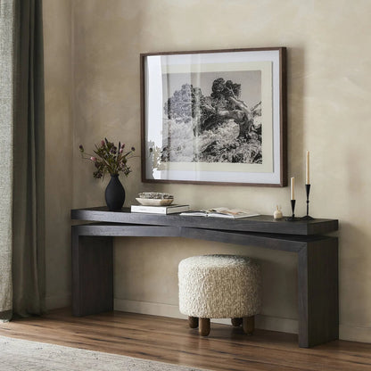 Matthes Oak Console Table by Four Hands. Made from thick oak veneer, oak plywood in a modern style.