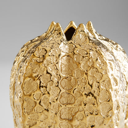 Pores Vase by Cyan Design in gold. Made from porcelain in a eclectic & global style.