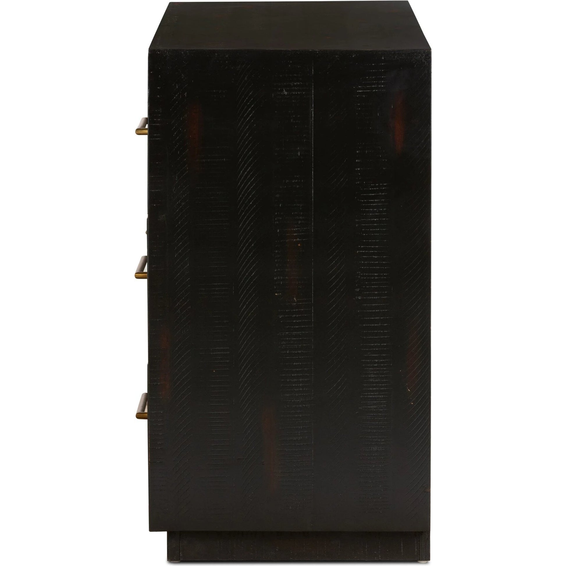 Suki 6 Drawer Dresser by Four Hands in burnished black. Made from resawn mixed wood, mixed wood solid in a modern style.