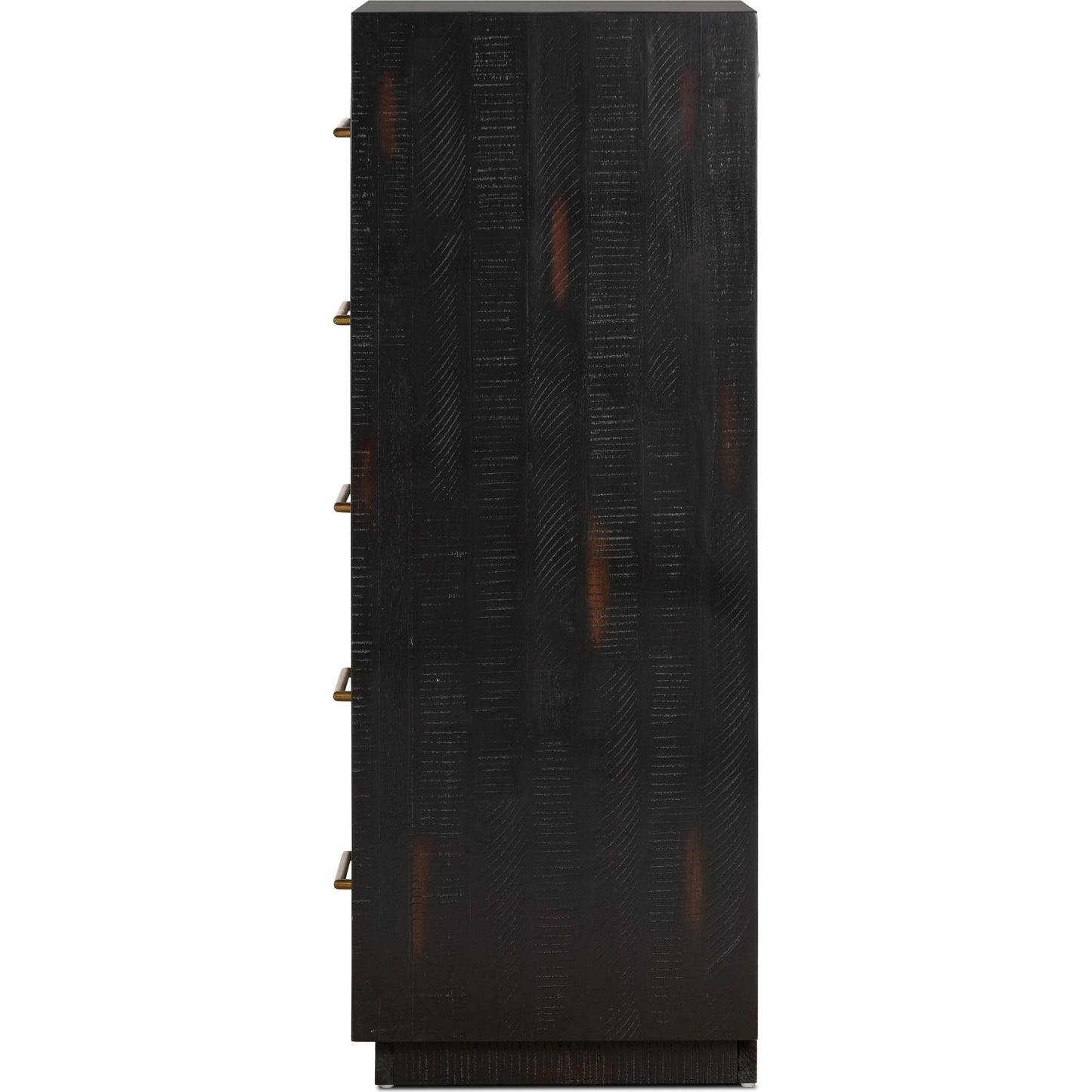 004 SI-2093919 | Additional Silo | Suki Tall Boy by Four Hands in burnished black. Made from resawn mixed wood, mixed wood solid in a modern style.