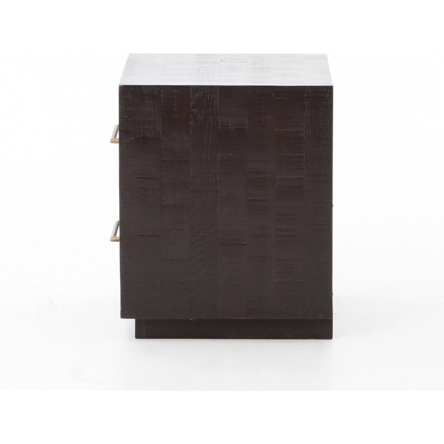 004 SI-1901256 | Additional Silo | Suki Nightstand by Four Hands in burnished black, brass (alexa hardware) and burnished black. Made from resawn mixed wood in a modern style.