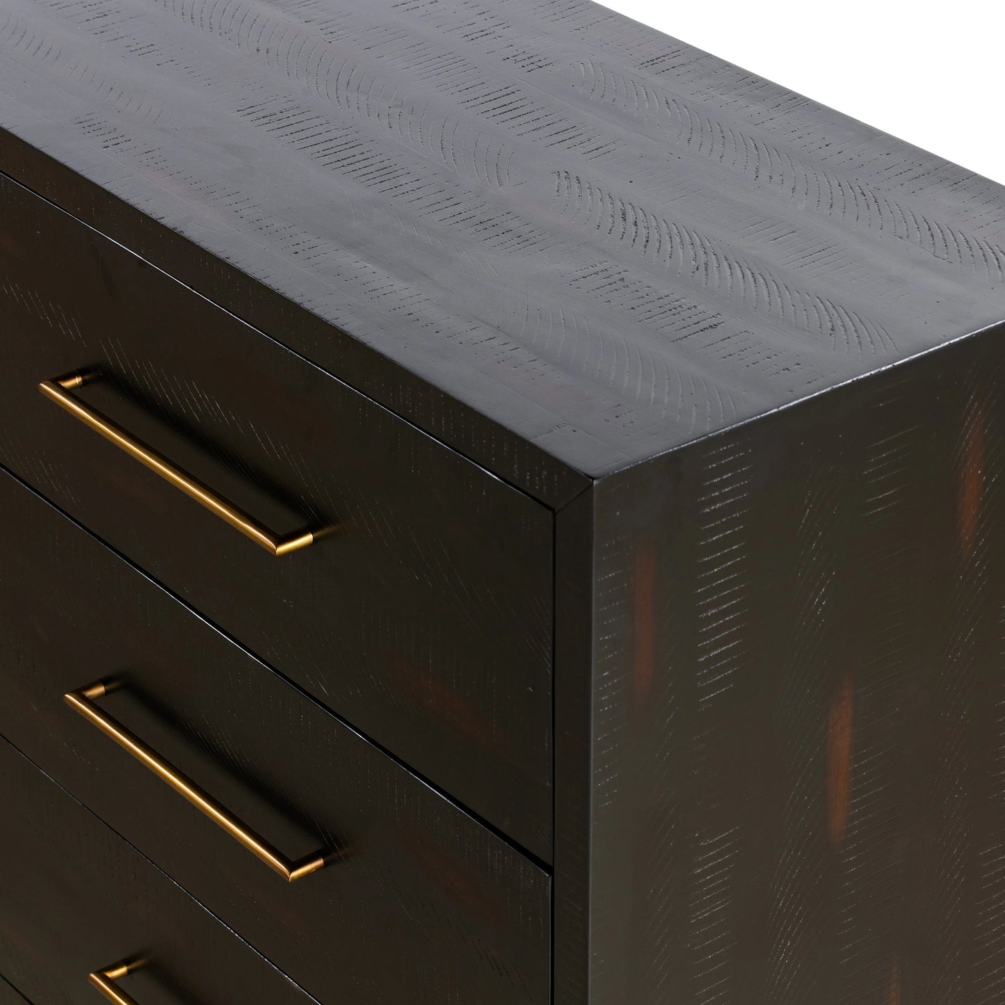 008 SI-2093918 | Additional Silo | Suki 9 Drawer Dresser by Four Hands in burnished black. Made from mixed wood solid, resawn mixed wood in a modern style.