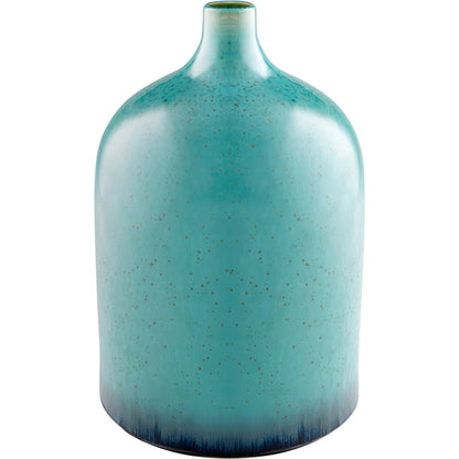 Native Gloss Vase by Cyan Design in turquoise glaze. Made from ceramic in a coastal style.