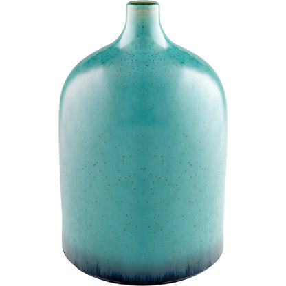 Native Gloss Vase by Cyan Design in turquoise glaze. Made from ceramic in a coastal style.
