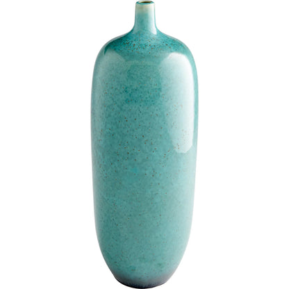 Native Gloss Vase by Cyan Design in turquoise glaze. Made from ceramic in a coastal style.