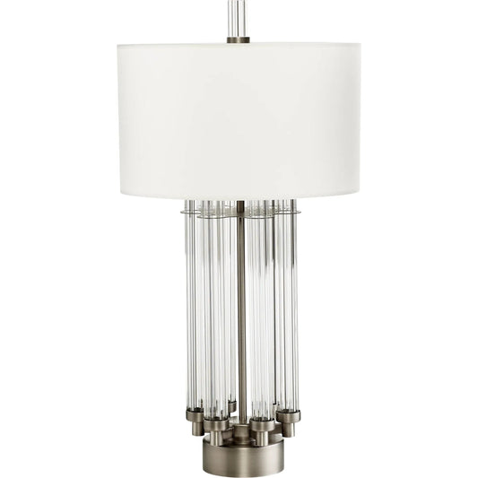 Vidro Lamp by Cyan Design in antique silver. Made from crystal, iron, glass in a modern style.