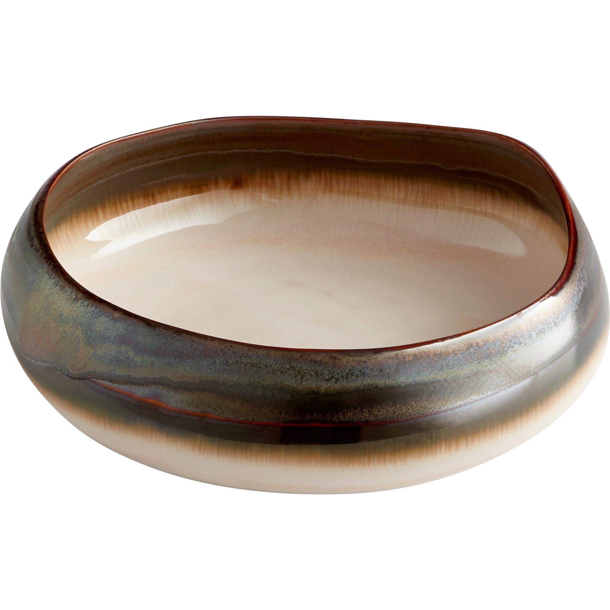 Allurement Bowl by Cyan Design in desert sand. Made from ceramic in a modern style.