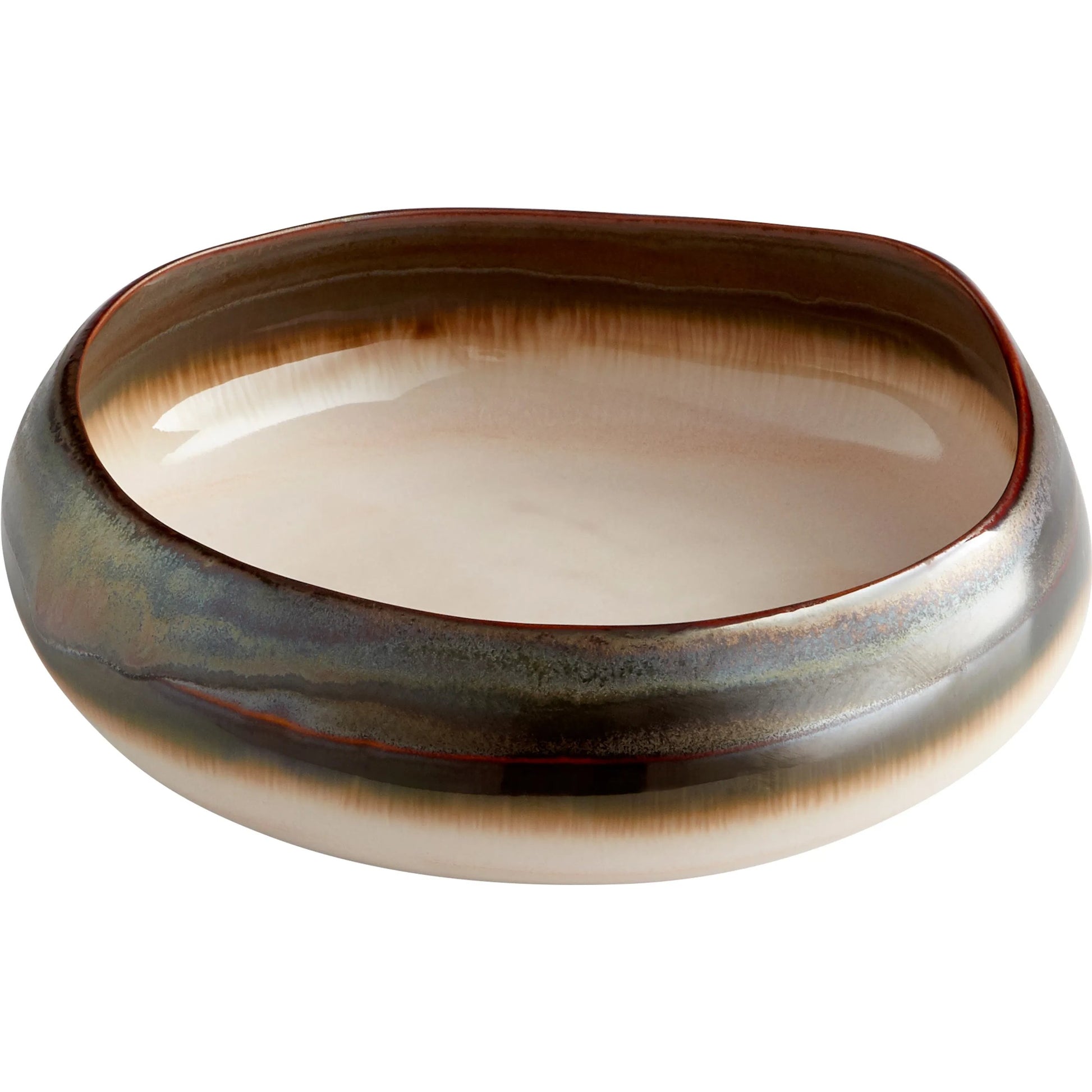 Allurement Bowl by Cyan Design in desert sand. Made from ceramic in a modern style.