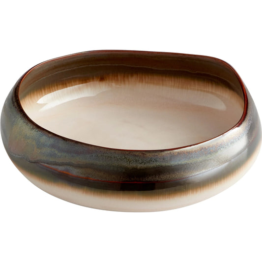 Allurement Bowl by Cyan Design in desert sand. Made from ceramic in a modern style.