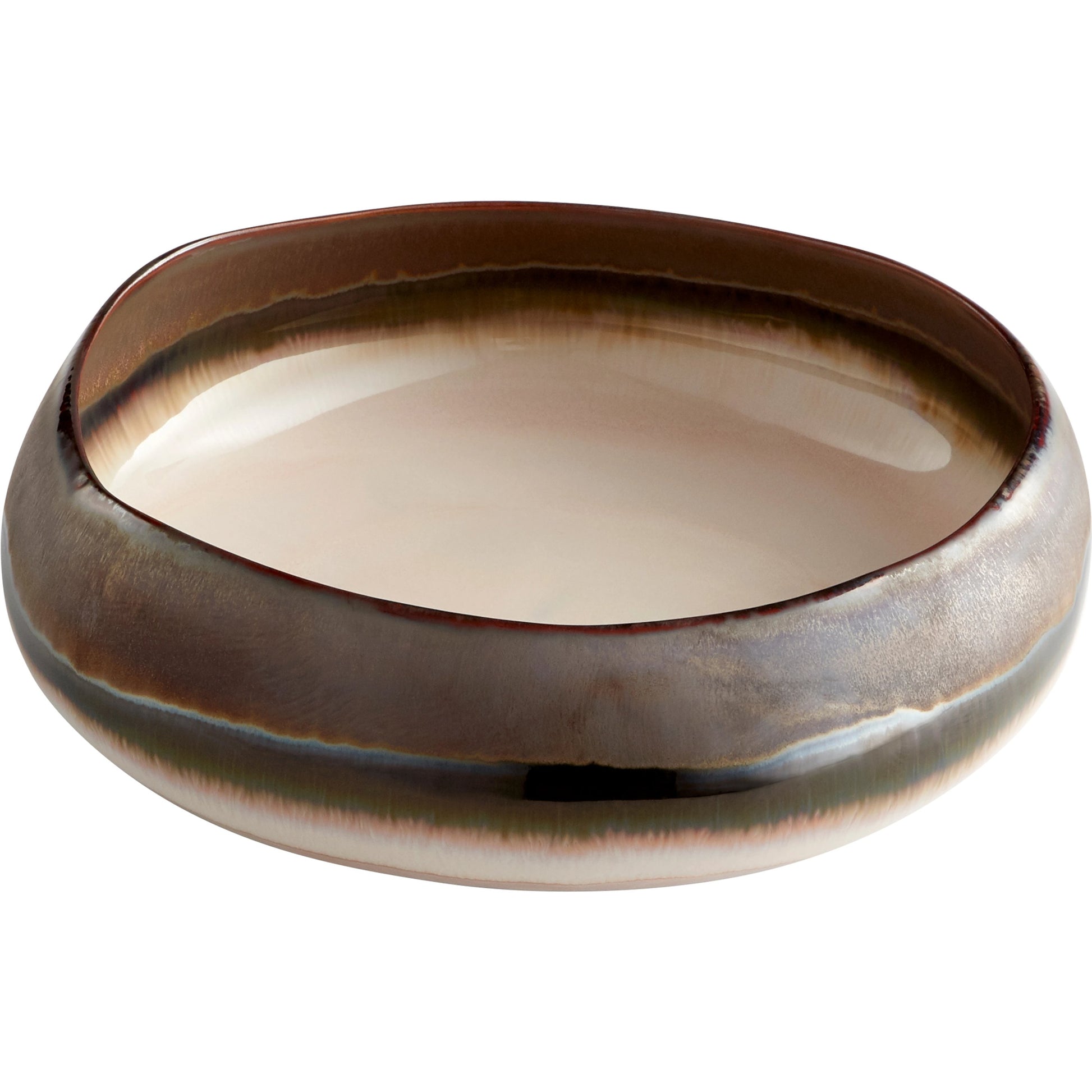 Allurement Bowl by Cyan Design in desert sand. Made from ceramic in a modern style.