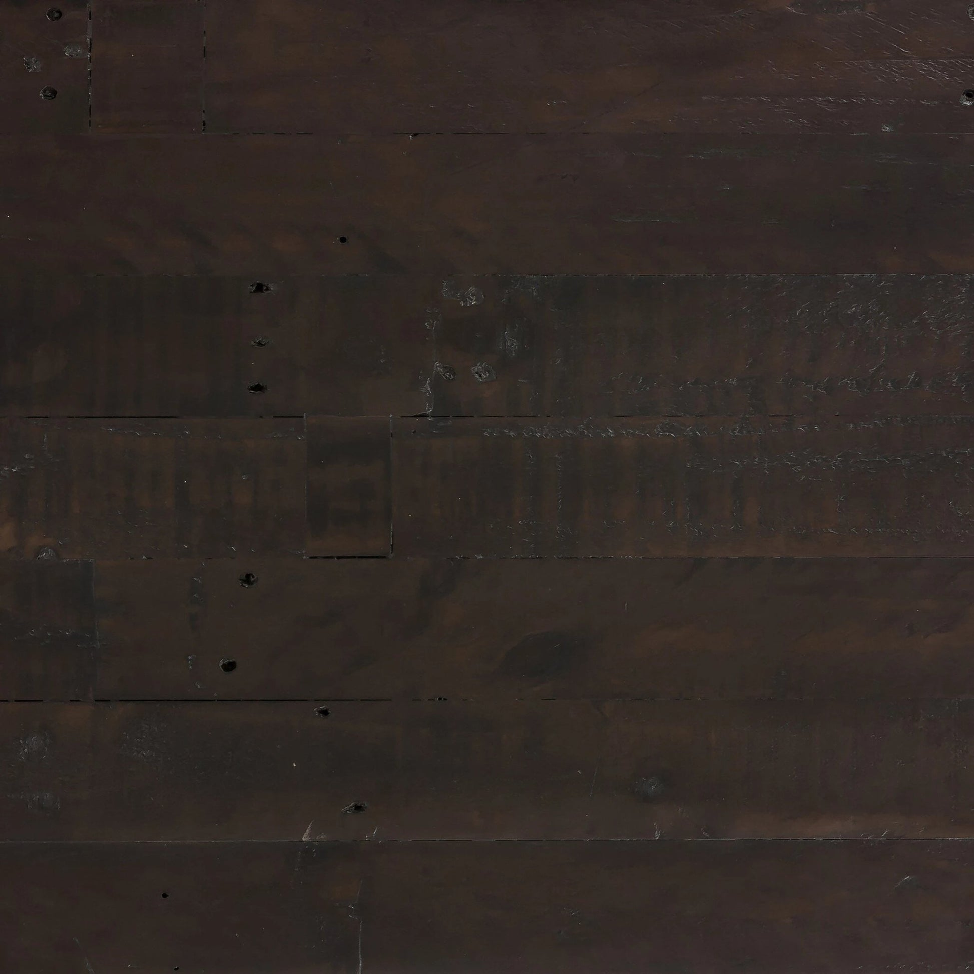 Wyeth 5 Drawer Dresser by Four Hands in dark carbon, antique brass and dark carbon. Made from solid reclaimed pine, iron in a rustic style.