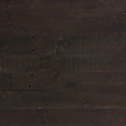 Wyeth 5 Drawer Dresser by Four Hands in dark carbon, antique brass and dark carbon. Made from solid reclaimed pine, iron in a rustic style.