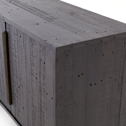 Wyeth Sideboard by Four Hands in dark carbon. Made from solid reclaimed pine, iron in a modern style.