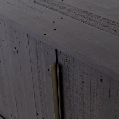 Wyeth Sideboard by Four Hands in dark carbon. Made from solid reclaimed pine, iron in a modern style.