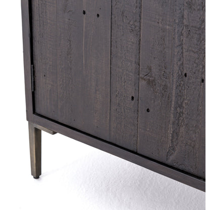 Wyeth Sideboard by Four Hands in dark carbon. Made from solid reclaimed pine, iron in a modern style.