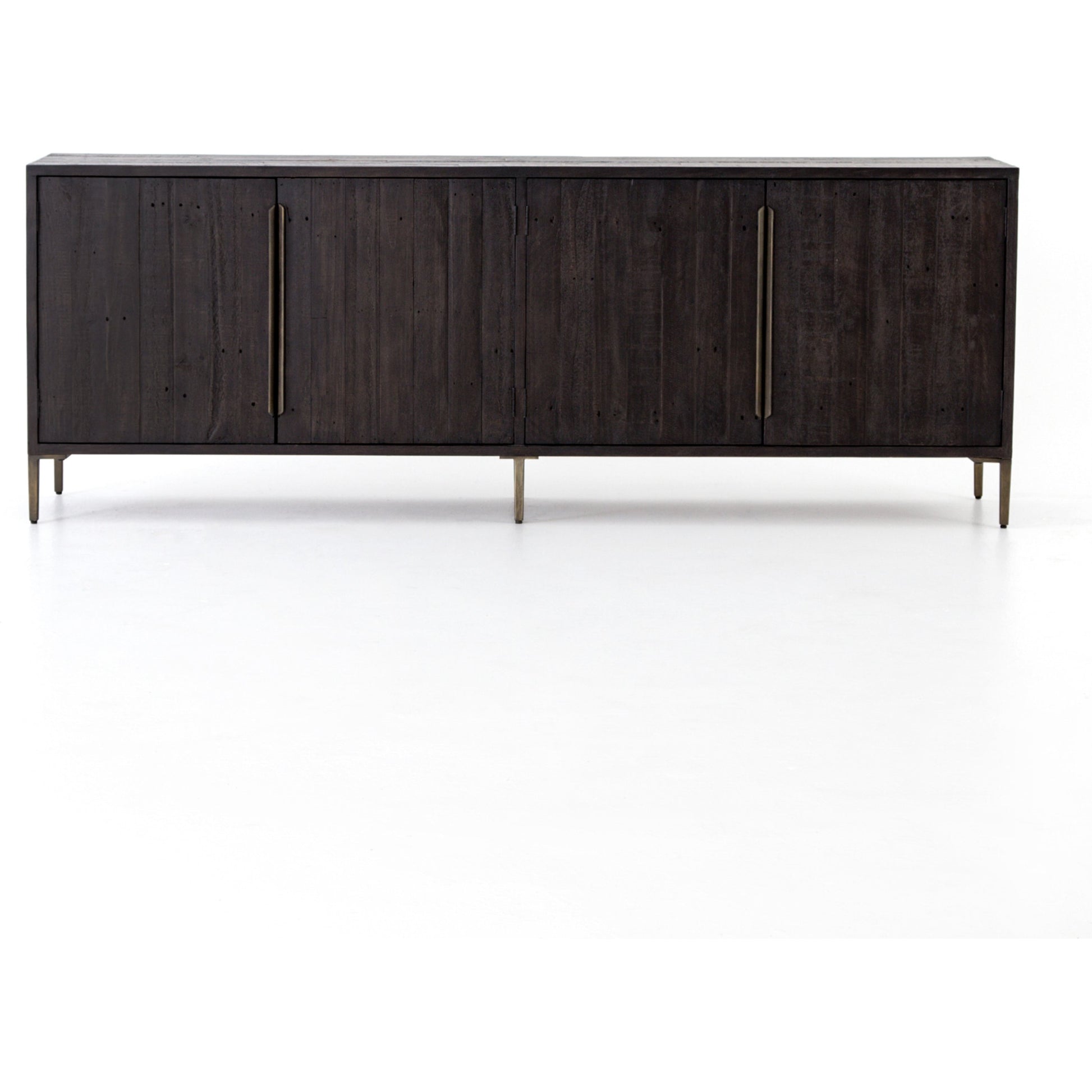 Wyeth Sideboard by Four Hands in dark carbon. Made from solid reclaimed pine, iron in a modern style.