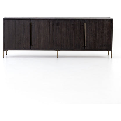 Wyeth Sideboard by Four Hands in dark carbon. Made from solid reclaimed pine, iron in a modern style.