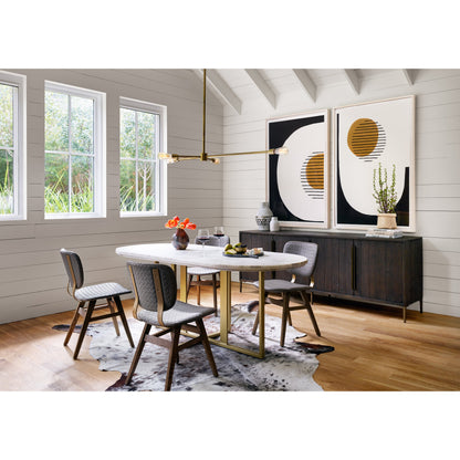 Wyeth Sideboard by Four Hands in dark carbon. Made from solid reclaimed pine, iron in a modern style.