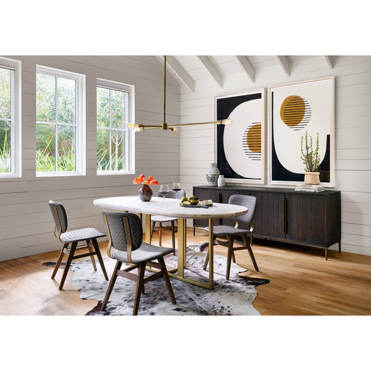 Wyeth Sideboard by Four Hands in dark carbon. Made from solid reclaimed pine, iron in a modern style.