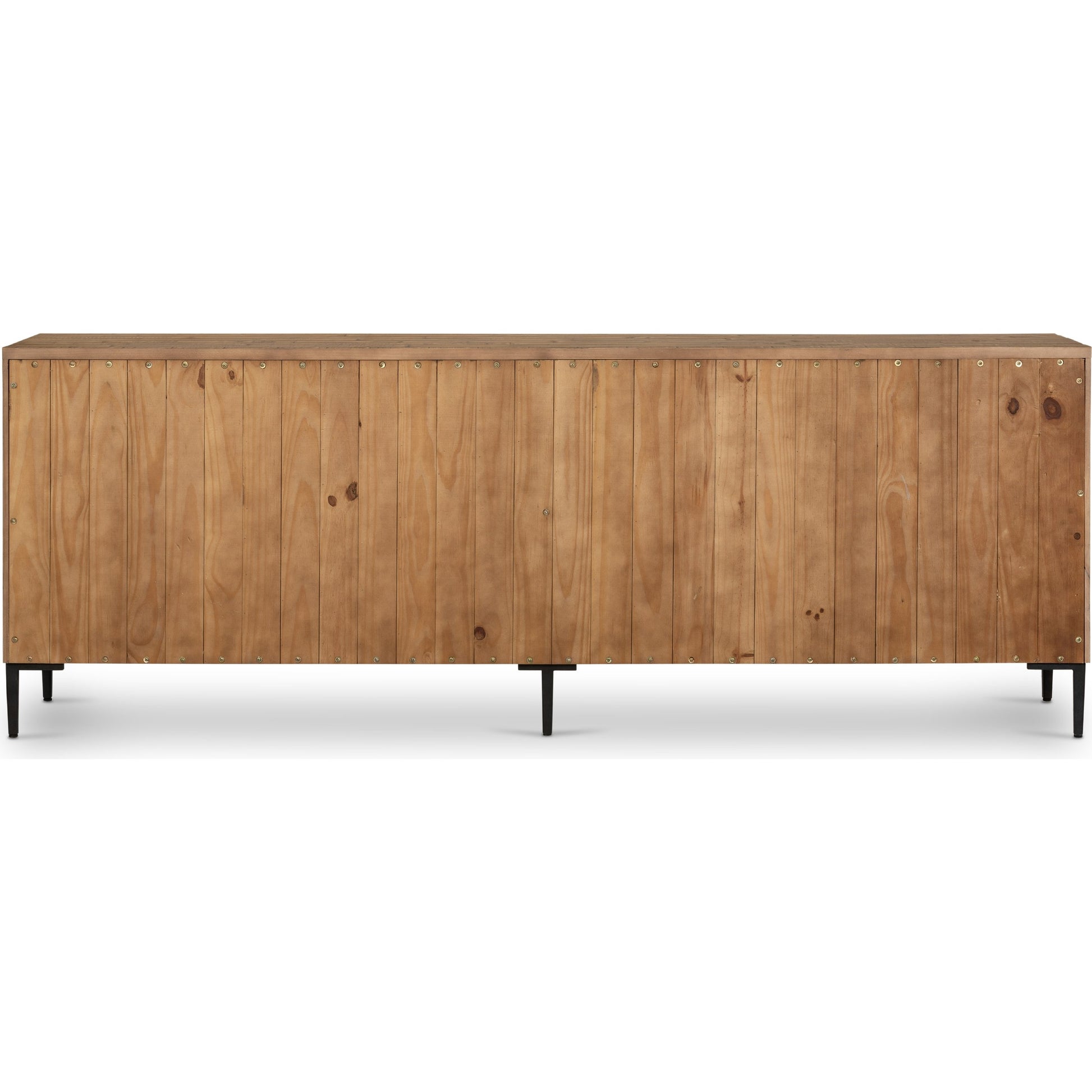 Wyeth Sideboard by Four Hands in dark carbon. Made from solid reclaimed pine, iron in a modern style.