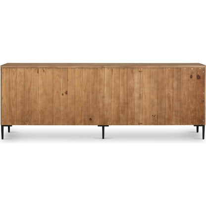 Wyeth Sideboard by Four Hands in dark carbon. Made from solid reclaimed pine, iron in a modern style.