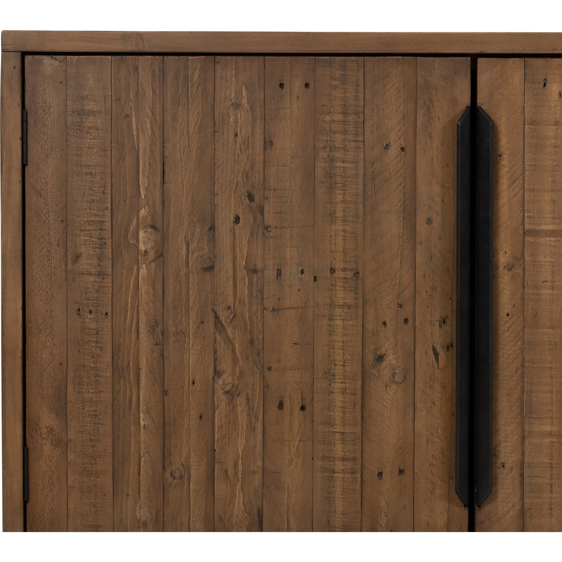 Wyeth Sideboard by Four Hands in dark carbon. Made from solid reclaimed pine, iron in a modern style.
