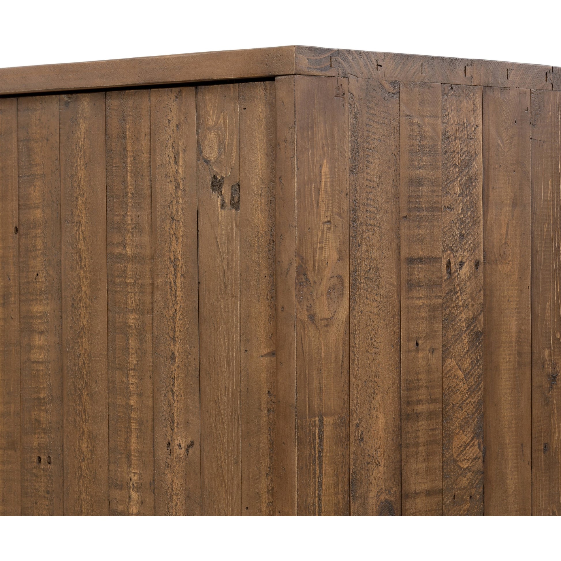 Wyeth Sideboard by Four Hands in dark carbon. Made from solid reclaimed pine, iron in a modern style.