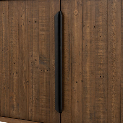 Wyeth Sideboard by Four Hands in dark carbon. Made from solid reclaimed pine, iron in a modern style.