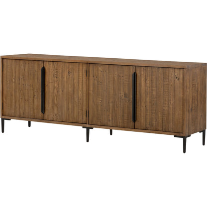 Wyeth Sideboard by Four Hands in dark carbon. Made from solid reclaimed pine, iron in a modern style.