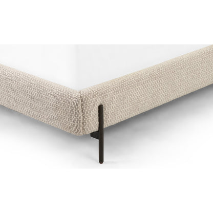 Dobson Bed by Four Hands in perin oatmeal. Made from 92% polyester, 8% acrylic, iron in a modern style.